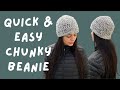 30 minute basic beanie tutorial  crochet chunky beanie