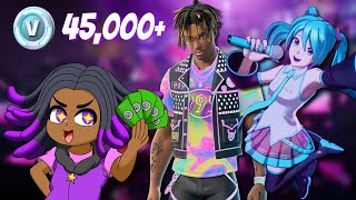 I Spent 45,000+ V-Bucks in Fortnite! (Stars Spending Spree #6)