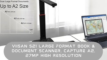 VIISAN S21 Large Format Book & Document Scanner, Capture A2, 27MP High Resolution & Auto-Flatten