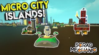 MICRO SECRET ISLAND BASE, VOLCANO AND MORE! - Scrap Mechanic Gameplay City - Micro City EP 13 screenshot 5