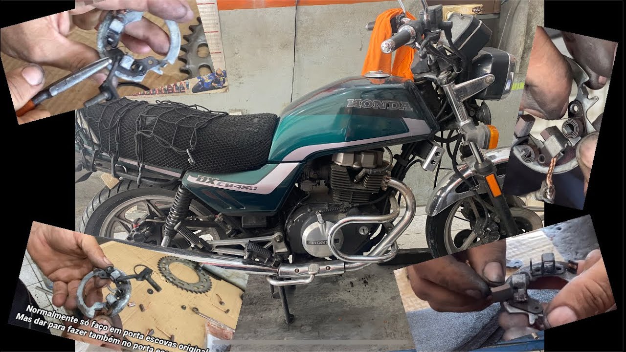ESCOVA MOTOR DE PARTIDA CB 450 DX CB 500 XR 200 TORNADO COMO FAZER