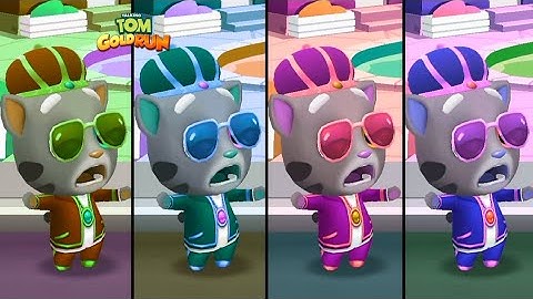 Talking Tom Gold Run King Tom - 4x Colour Reactions Funny Race Chase Boss Android iOS Gameplay