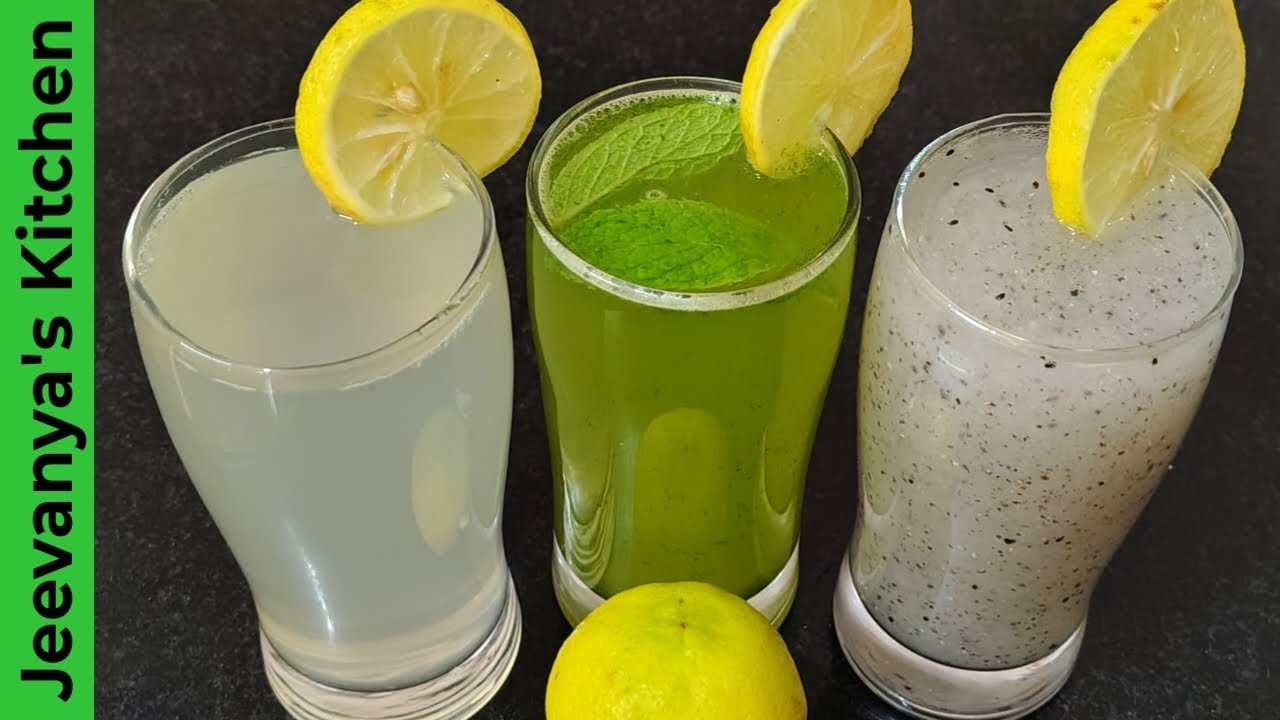 எலுமிச்சை ஜூஸ் 3 விதமா இப்படி சுவையா செய்ங்க/Lemon juice recipe in Tamil/summer drink in Tamil/juice