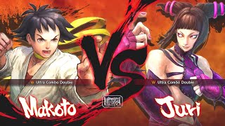 Ultra Street Fighter 4 - Makoto Vs Juri Hardest