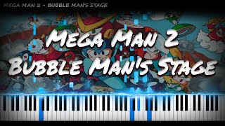 Mega Man 2 - Bubble Man's Stage | VIDEO GAME PIANO COVER | PIANO TUTORIAL
