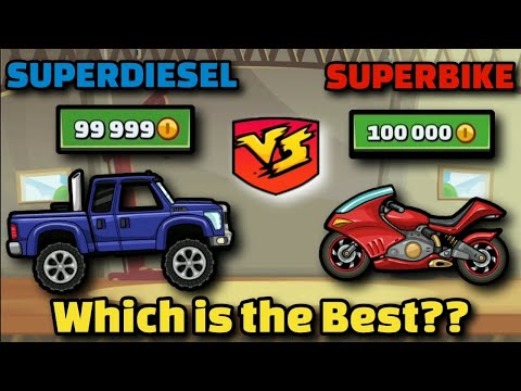 SUPERDIESEL V/S SUPERBIKE COMPARISON🔥 [Which vehicle is the best??]🤔 - Hill Climb Racing 2