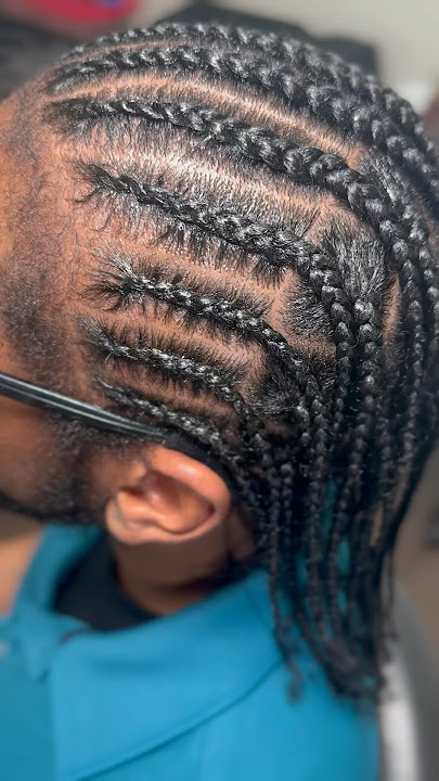 Half Cornrow Half Braids Men