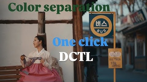 One click color separation: color separation DCTL 