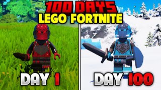 I Survived 100 DAYS In Lego Fortnite