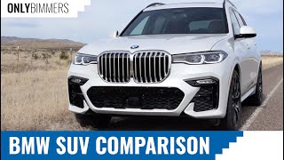 BMW SUV Comparison X1 X2 X3 X4 X5 X6 X7 - OnlyBimmers BMW reviews