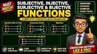 Master Subjective, Injective, Surjective & Bijective Functions in 8 Minutes!