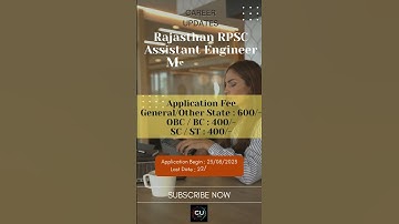 Rajasthan RPSC Assistant Engineer, AE, Mechanical Recruitment 2023