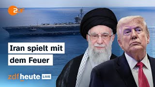 Iranische Provokation gegen US-Kriegsschiff – Was steckt dahinter? | ZDFheute Live