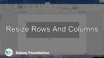 Resize rows and columns, Computer Science Lecture | Sabaq.pk