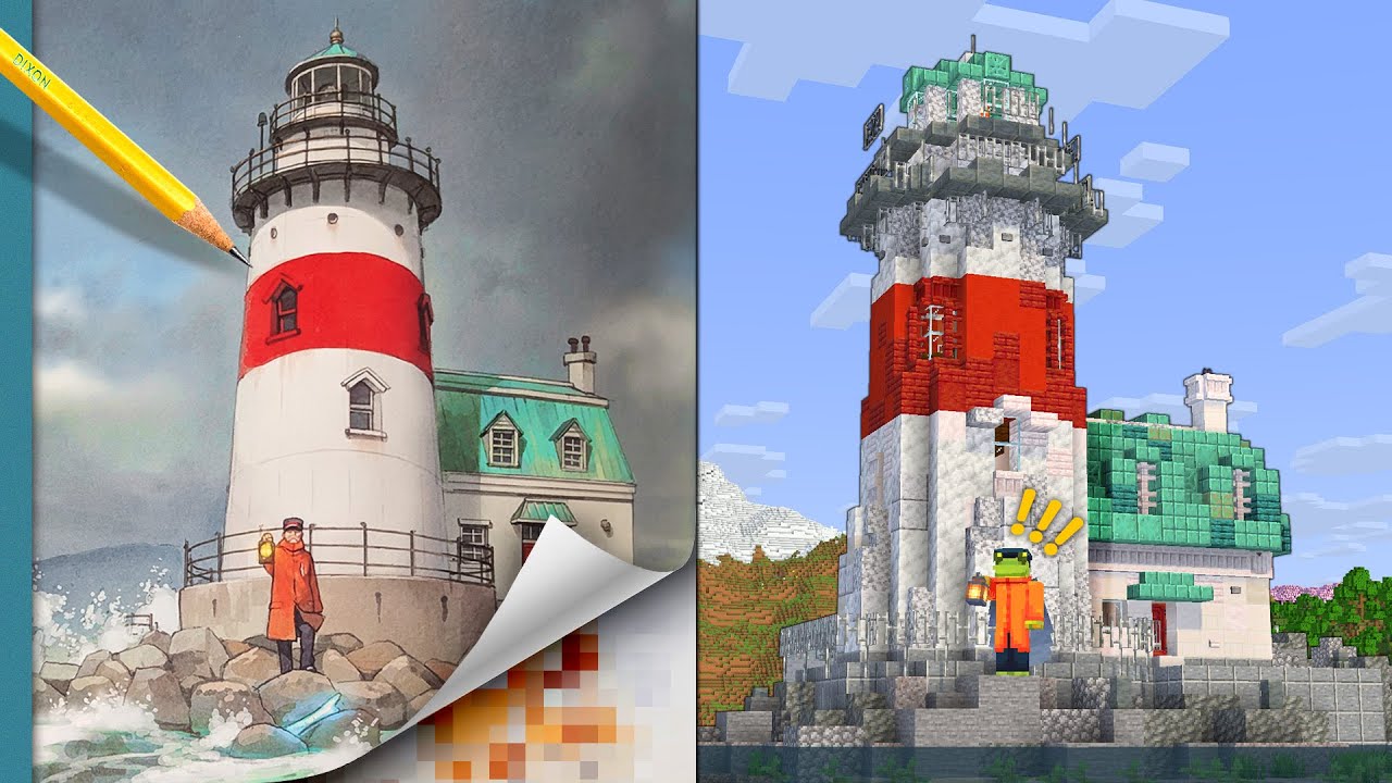 Recreating a Drawing in Minecraft - YouTube