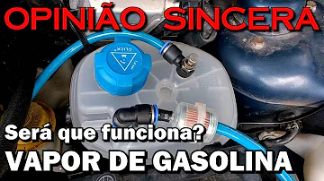 O que absorve os vapores da gasolina?