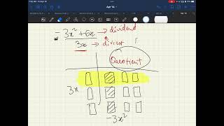 How to divide polynomial with polynomial with algebra tiles.