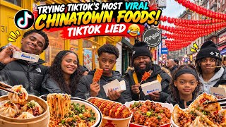 TRYING TIKTOK’S MOST VIRAL CHINATOWN FOODS! TIKTOK LIED 😂🍜