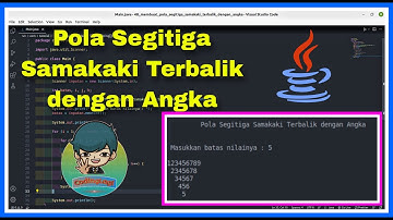 Membuat Pola Segitiga Samakaki Terbalik dengan Angka di Java
