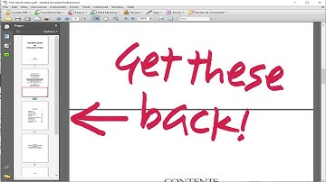 Adobe Acrobat 8 - Get Back Missing Thumbnails View
