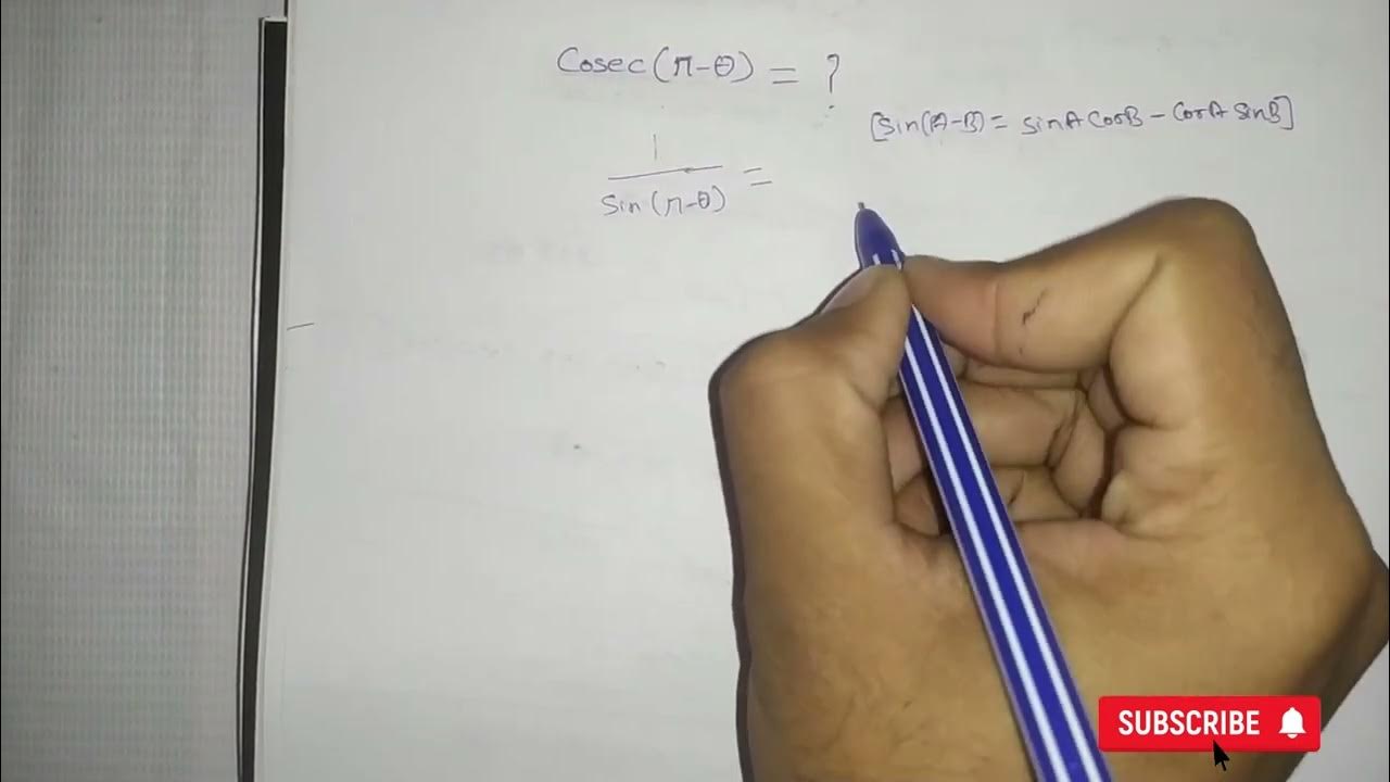 Solve cosec(pitheta) cosec pi x formula, csc(pi x) Find value cosec pi x YouTube