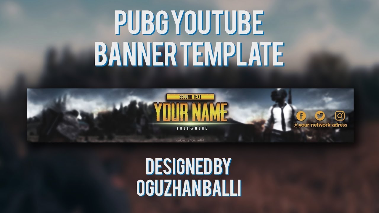 Free Pubg Banner Template Ucretsiz Pubg Youtube Banner Template - trending now