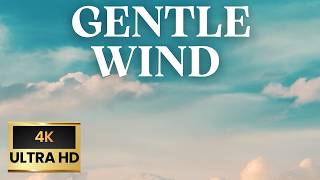 Slow Moving Clouds ☁️ | Gentle Wind Ambience | 4K Relaxing Nature
