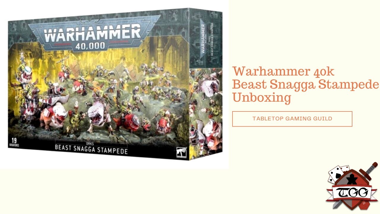 Warhammer 40k Beast Snagga Stampede Unboxing - YouTube