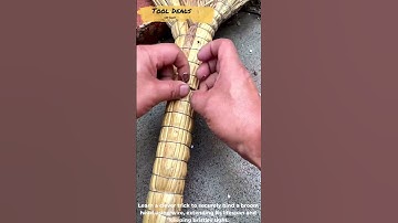 The process of Tying a Broom Head with Wire