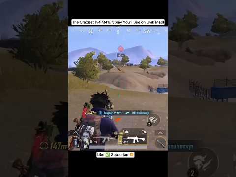 The Craziest 1v4 M416 Spray You'll See on Livik Map! #bgmi #pubgmobile #shorts