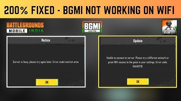 Bgmi not working on wifi | Bgmi wifi network problem | Bgmi wifi server is busy problem