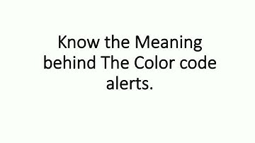 Color code alerts|Meaning|Weather Forecast|
