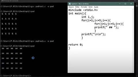Como executar um código no bloco de notas?