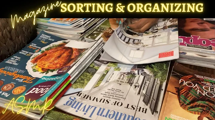 ASMR Magazine Sorting and Organizing•Page Turning•Finger Licks (No Talking)