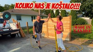 Postavljamo Novu Ogradu u Našoj Kući🏡u Kanadi🇨🇦!!!Sam Svoj Majstor a Velika Ušteda!#zivotprekobare