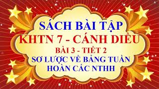 Khoa học tự nhiên 7 - Cánh Diều - Sách bài tập - Bài 3 - Sơ lược về bảng tuần hoàn hóa học - Tiết 2