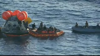 Artemis II astronauts exit Orion capsule after splashdown | AFP