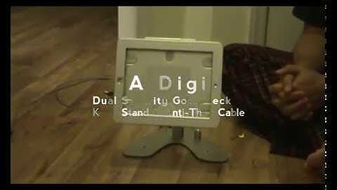 CTA Digital Dual Security Gooseneck Kiosk Stand & Anti Theft Cable