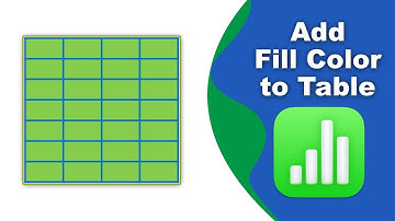 How to add background color to a table in Apple Numbers (Spreadsheet) on Mac