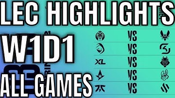 LEC W1D1 Highlights ALL GAMES Spring 2022 - Week 1 Day 1