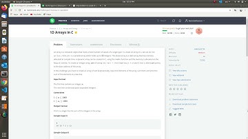 1D array in c solution Hacker rank problem