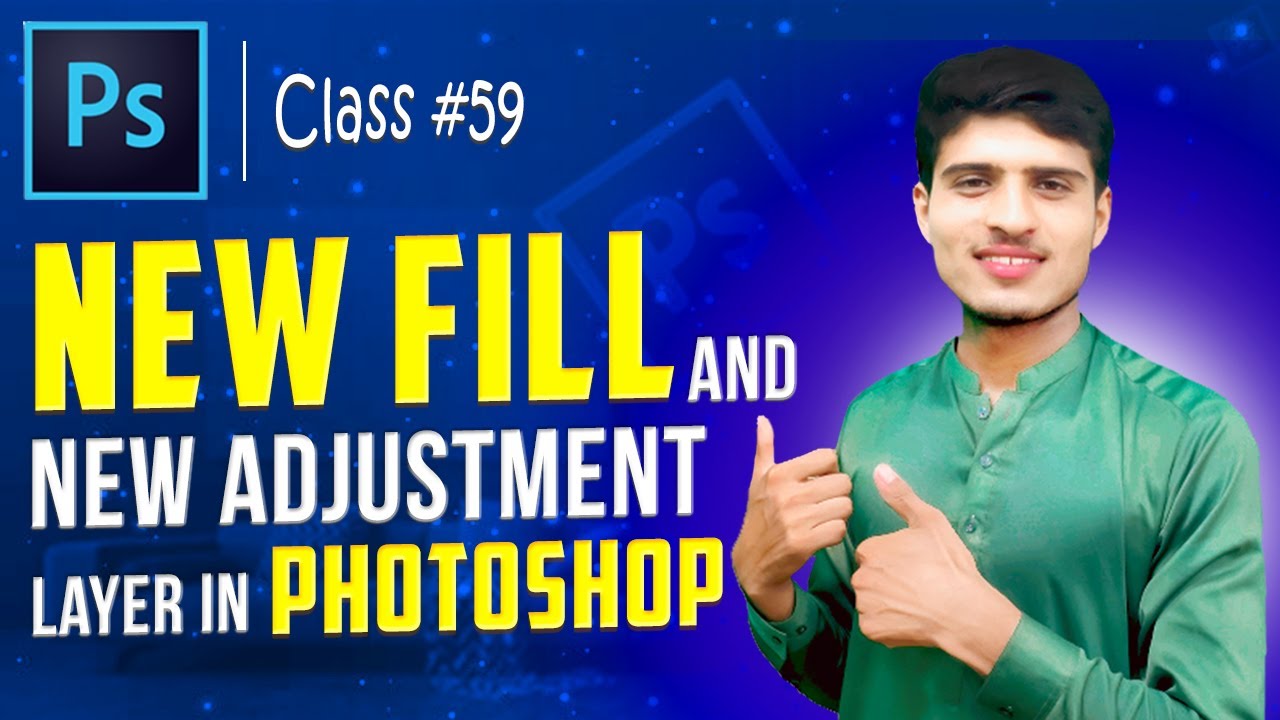 New Fill & Adjustment layer in Adobe Urdu\Hindi Class 59