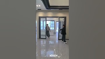 Cửa trượt quay ẩn bản lề 4 cánh nhôm Kogen