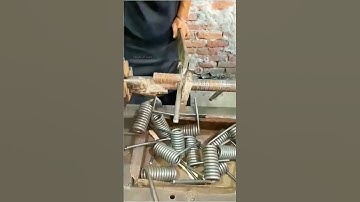 Machine in Action! Steel Bar Turns to Spring Fittings Instantly