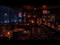 Midnight Jazz Diner ☕ Rainy Night Ambience & Smooth Jazz
