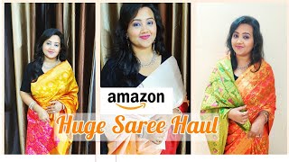 Huge Amazon Saree Haul Flipkart Saree Haul Amazon Great Indian Sale Festive Haul
