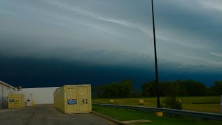 July 12, 2023 | Morning Huge Underneath Shelf Cloud Gusty Wind & Heavy Rain Footage - Maryville, MO
