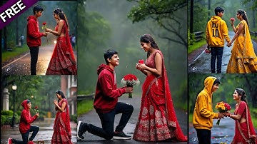 Create 3d Ai Couple Propose image creator 2024 | Couple Propose ai Photo editing bing image creator
