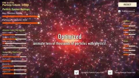 [UNITY3D ASSET] - Particle Force Fields (Demo)