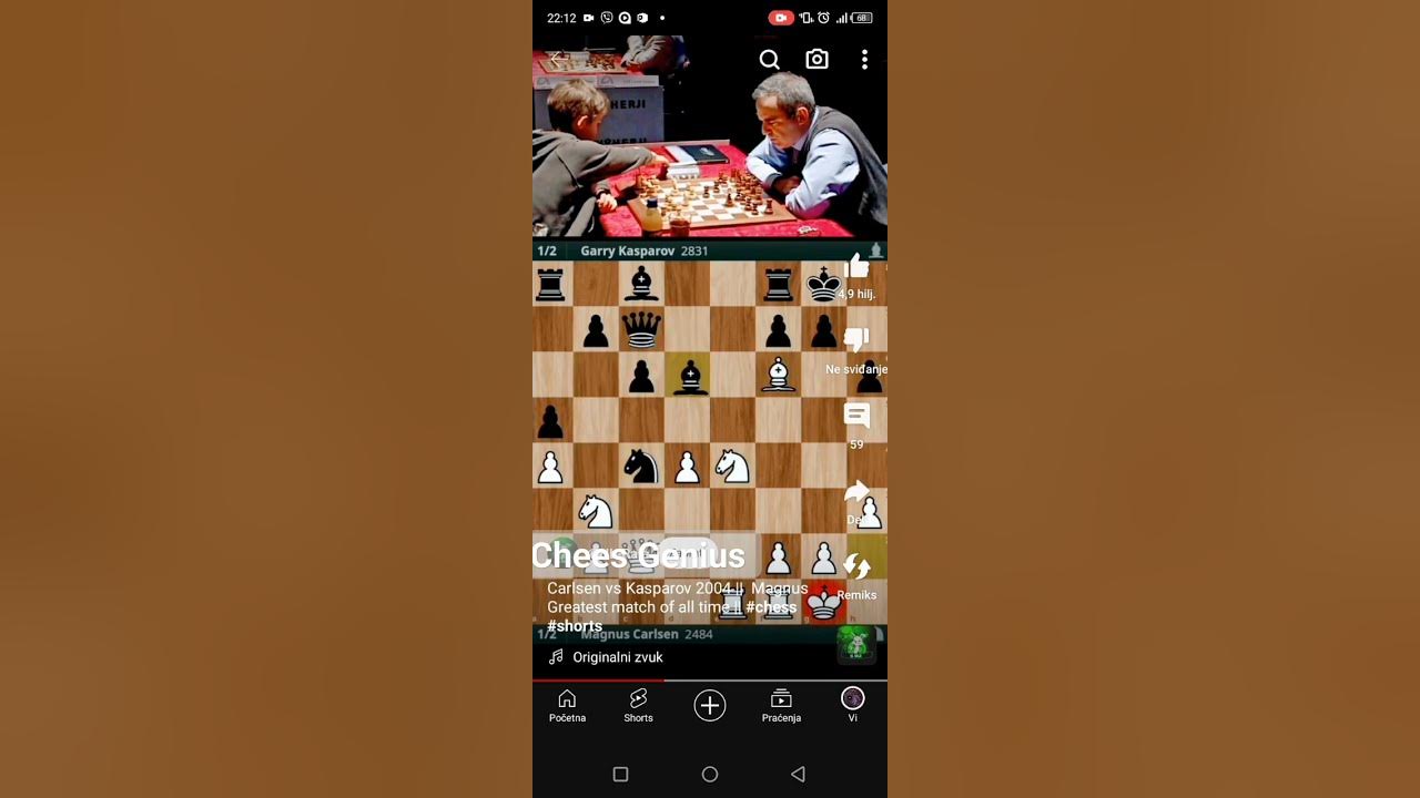 Magnus Carlsen VS Kasparov #chess #magnuscarlsen #kasparov #foryou #ch